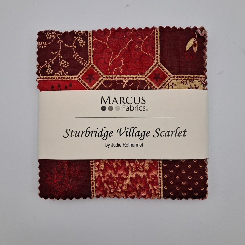 1 Charm Pack Sturbridge Village Scarlet By Judie Rothermel For Marcus Fabrics