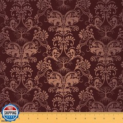 Vintage Victorian Baroque 2 Yards Fabric by The Yard,Ombre Damask Fabric,Grey