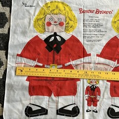 Vintage Buster Brown & Tige Cut and Sew Doll Pillow Templet 1974 Textiles 18×43