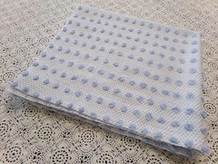 Bubble Pop Blue Woven Vtg Chenille Bedspread Fabric Coastal Chic 21″ x 23″ Pc