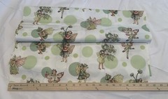 Morning Dots Flower Fairies Cicely Mary Barker 2009 Quilt Sewing Fabric 2 Yards