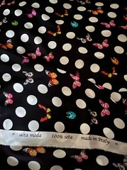 Authentic Top Italian designer Luxury dress fabric. Made in Italy. pure silk