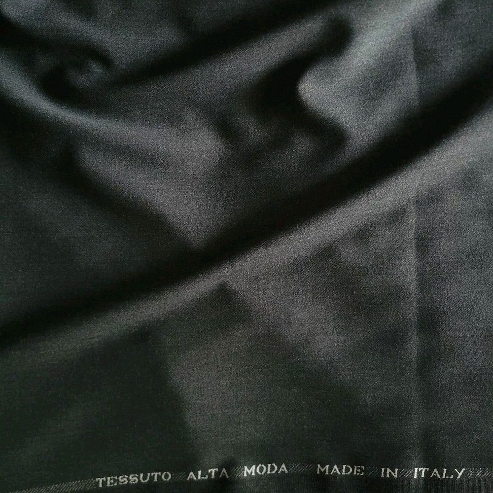Charcoal Gray Heathered Wool Suiting – from Italy, Designer Overstock!