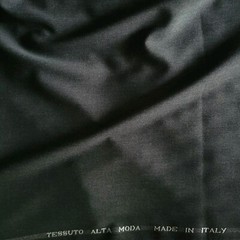 Charcoal Gray Heathered Wool Suiting – from Italy, Designer Overstock!