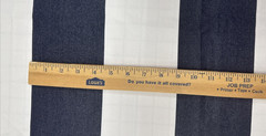 Sunbrella Navy White Stripe Awning Outdoor Fabric Sample 1Y x 50″ #16