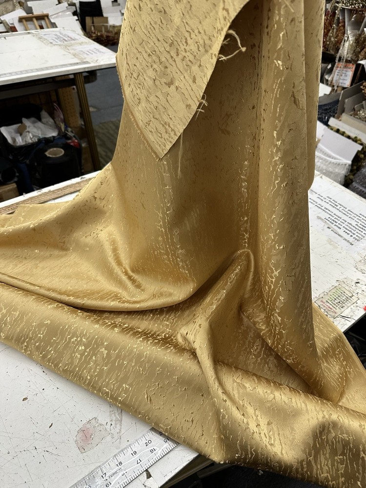 Damask Jacquard Brocade Fabric – 58” Wide -Sold By The Yard – Gold