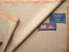 DORMEUIL “EXEL” MERINO WOOL WORSTED SUITING FABRIC IN “SHARKSKIN” = *See Below*