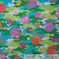 BonEful FABRIC FQ Cotton Quilt Blue White Cloud Sky Hot Air Balloon Star America