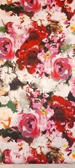 (1 yard 33″) Modern Large Flowers Nice Quality Cotton Fabric Jo Ann Fabrics