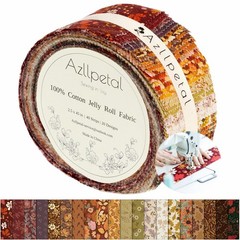 Fall Jelly Roll Fabric PreCut Cotton Strips Quilting 2.5×45″ 40 Pcs Floral