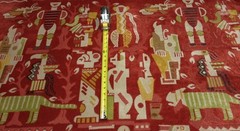 CLARENCE HOUSE ZAMBEZI RED HIGH END AFRICAN LINEN VELVET FABRIC 2 YARDS 51″W