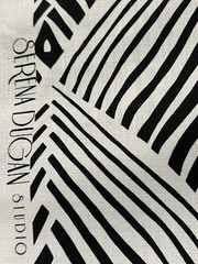 Serena Dugan Studio Bahia in Black Linen Fabric 3 1/2 Yards