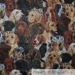 BonEful Fabric FQ Cotton Quilt White Deer Buck Brown Tree Forest Snow Scene Hunt