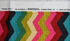 Waverly Panama Wave Cotton Fabric Desert Flower Chevron ZigZag 44×56″ Upholstery