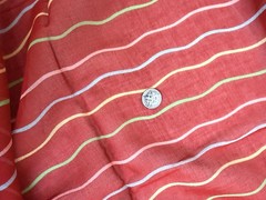 Vtg 1970s Liberty Of London Cotton Batiste Abstract Stripe Rust 32”x 4+ yds New