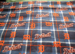 FABRIC TRADITIONS, DETROIT TIGERS MAJOR LEAGUE BASEBALL 1 1/4 YDS, FLANNEL 2018