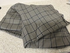 Brown And Navy Suit Remnant Material 184” X 43”