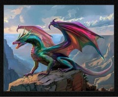 CANYON KING Fabric Quilt Panel 36″ x 45″, Dragon, Fantasy, Mystical