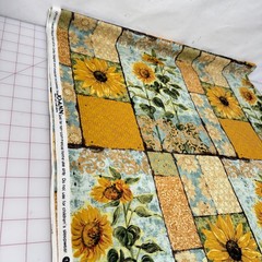 Tuscan Wildflower Sunflowers Cotton Fabric Tim Coffey BTY