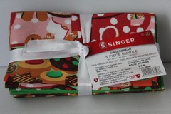 2024 Singer Christmas 5 piece fabric bundle – sold per bundle- New old Stock