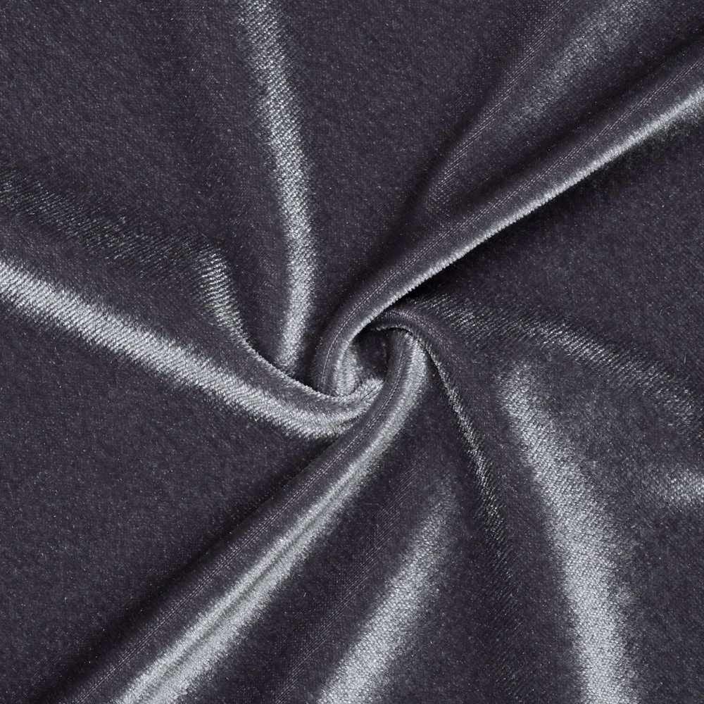 Charcoal Gray Stretch Velvet Fabric – 60″ Wide – Polyester Spandex – by the Yard