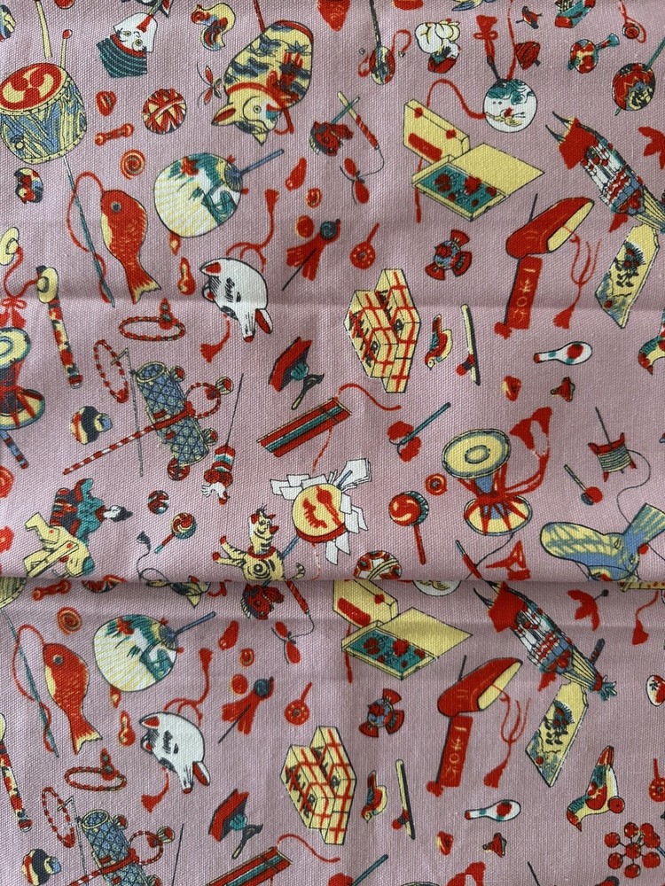 Japan Daruma Goldfish Lion Cotton Fabric Crafting & Sewing 1m(1.2yard)