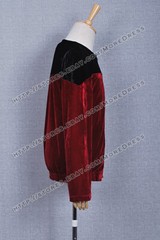 Picard Costume for Star Trek Black Red Velvet Jacket Cosplay Coat Only