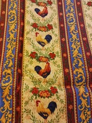 Vintage Fabri-Quilt Provence Rooster Fabric Design 8484 8488 French Country BTY