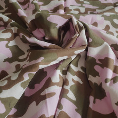 Cotton Decorator or Shirting Fabric Pink & Brown Camouflaged 58″ Wide x 1⅔ yards