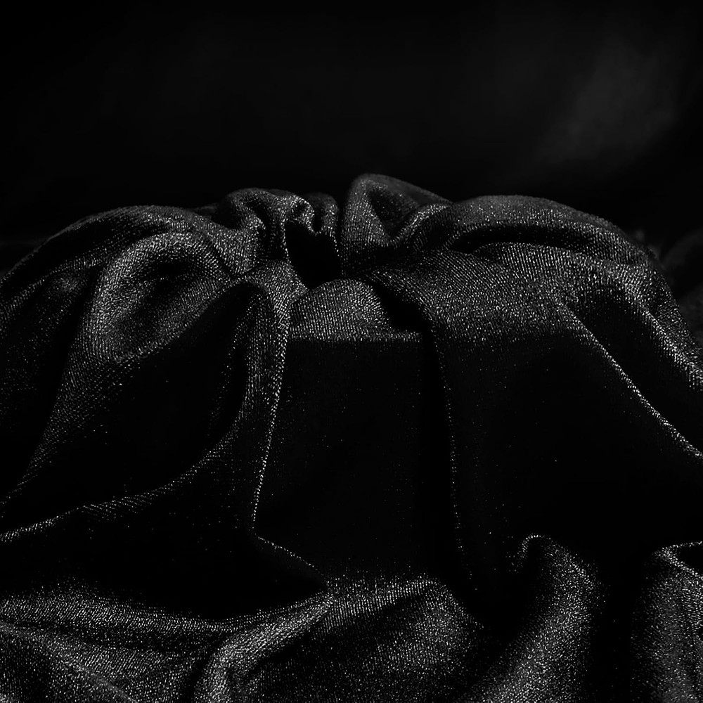 2 Yard Stretch Velvet Fabric, Black, 60 Inch Wide | Stretchy Velvet Cloth, 90% P
