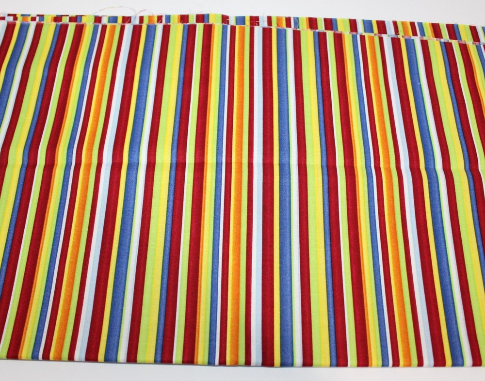 1 3/8 Yards of Colorful Stripes by Wilmington Prints 100% Cotton