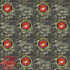 SYKEL ENTERPRISES US Marines cotton fabric 1/2 yd