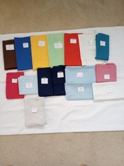 Fabric Remnant- Lot Of 16 Pieces- Assorted Solid Colors & Sizes – Polycotton