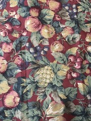 P Kaufman Fruit 36” x 84” Repellent Fabric USA Rich Color Vtg