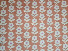 ORIMONO – Simple Scandi Flowers by Sevenberry – Orange ,1/4 yard