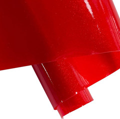 | Red Transparent Glitter Vinyl Roll, 0.7 Mm Solid Clear PVC Jelly Vinyl Crafts
