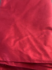 Red Cotton Sateen Fabric 44×72 Shiny Stiff Holiday Dress Costume Craft Metallic