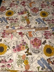 MODA My Secret Garden 100% cotton fabric by yard 36×44 20981 11 Garden Seed imag