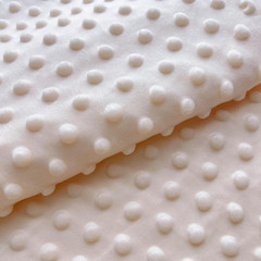 Minky Dot Fabric by The Yard 3D Plush Fleece Quilting Soft Craft Material for