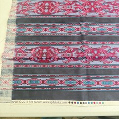 vintage RJR quilting cotton fabric red blue floral 18×43 beyer 2013