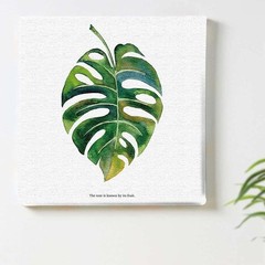 Houseplant Fabric Art Panel 15x15cm Minimalist Nature Decor Japan