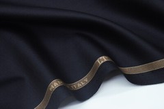 Lanificio di Tollegno suiting fabric midnight dark blue premium quality