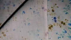 Powder Blue Calico Small Floral Cotton Blend Shirt Wt Fabric BTHY x 45″ W pc