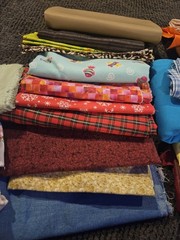 Bag of Random Fabric for Sewing Projects Quilting Crafts DIY Projects