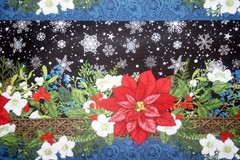 WINTER BLOOMS STRIPE FROM IN THE BEGINNING FABRICS – 100% COTTON FABRIC