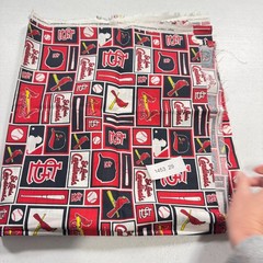 fabric traditions quilting cotton MLB red baseball cardinals 2015 28×58 1.6 yard