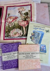 RARE Michael Miller Blossom Flower Fairies Soft Book Fabric Panel + FQ & Pattern