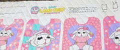 Shari Lewis Baby Lamb Chop & Friends Quilted Fabric Panels, Bib RARE 80S 90S