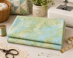 Timeless Treasures Love Spell Blue Green Swirl Cotton Quilt Fabric by the Yard