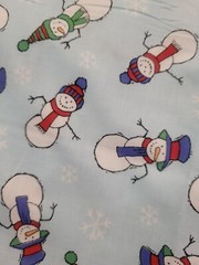 Snowmen in Hats and Scarves on Blue~~Quilt Cotton~~108 X 45 3 Yards